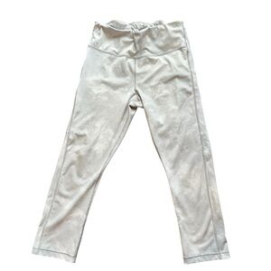 Athleta Ultimate Stash Pocket Printed Capri Leggings White/Gray Size LT